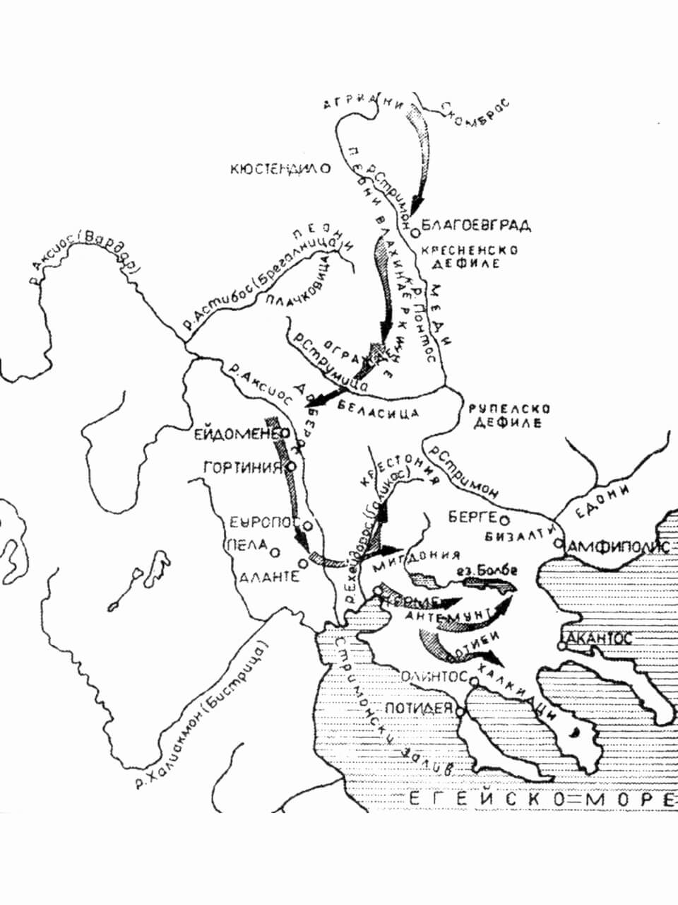 Карта на Ситалковия поход